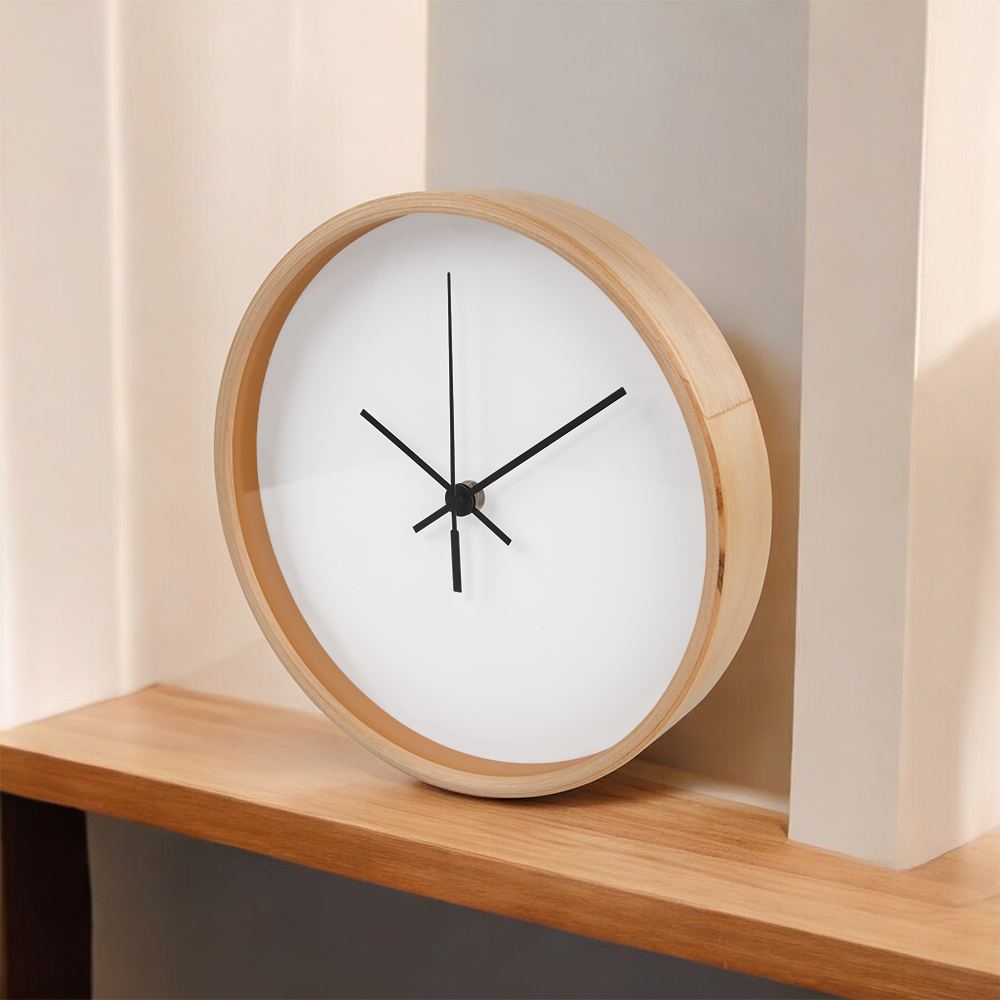 The Wood Frame 10” Clock with your favorite valentine picture as a background!